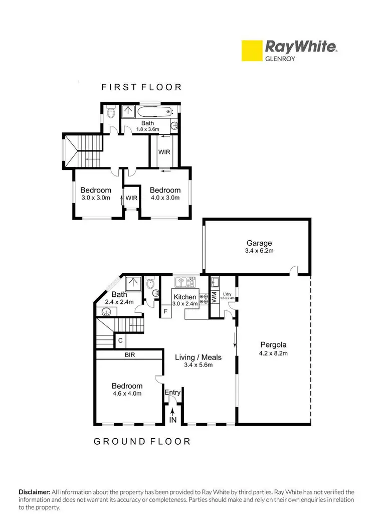 Floorplan of Homely townhouse listing, 1/40 Pengana Avenue, Glenroy VIC 3046