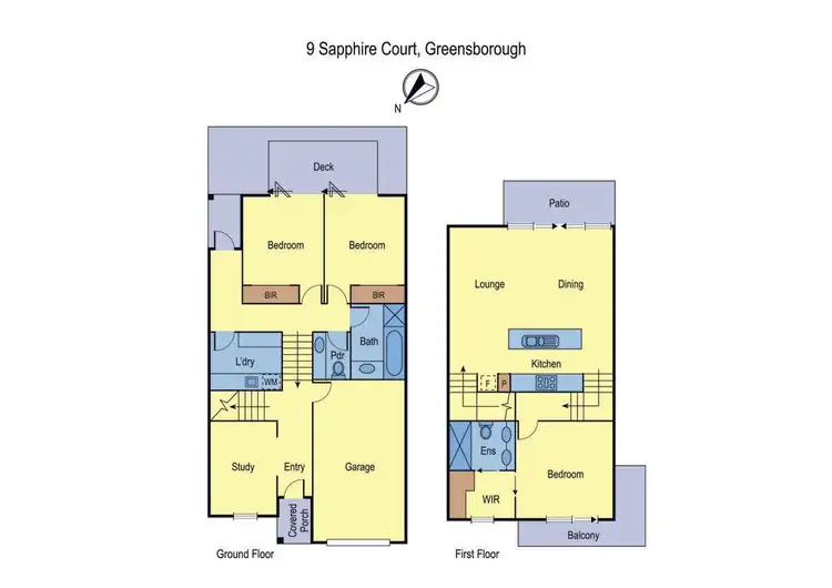 Floorplan of Homely townhouse listing, 9 SAPPHIRE Court, Greensborough VIC 3088