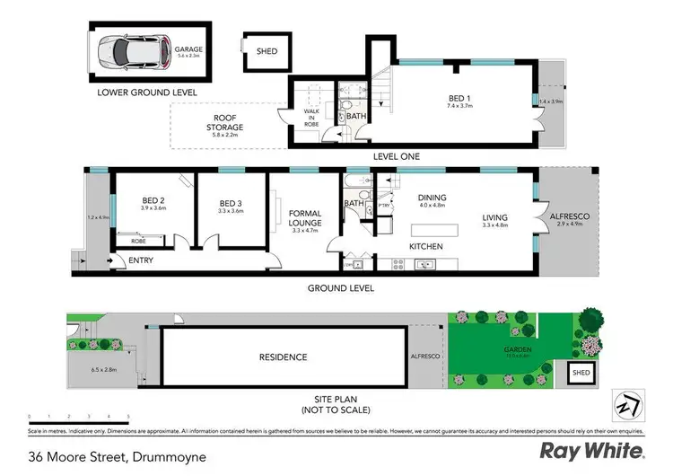 Floorplan of Homely house listing, 36 Moore Street, Drummoyne NSW 2047