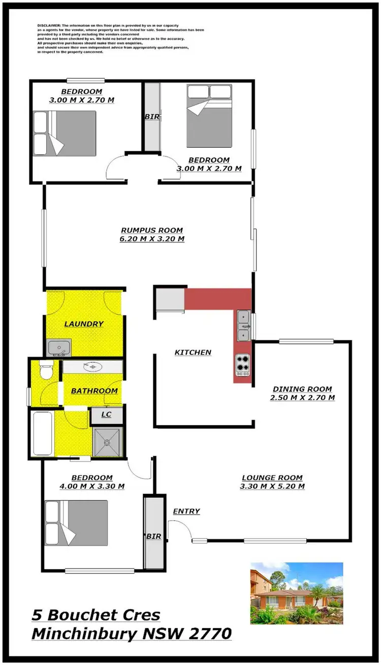 Floorplan of Homely house listing, 5 Bouchet Crescent, Minchinbury NSW 2770