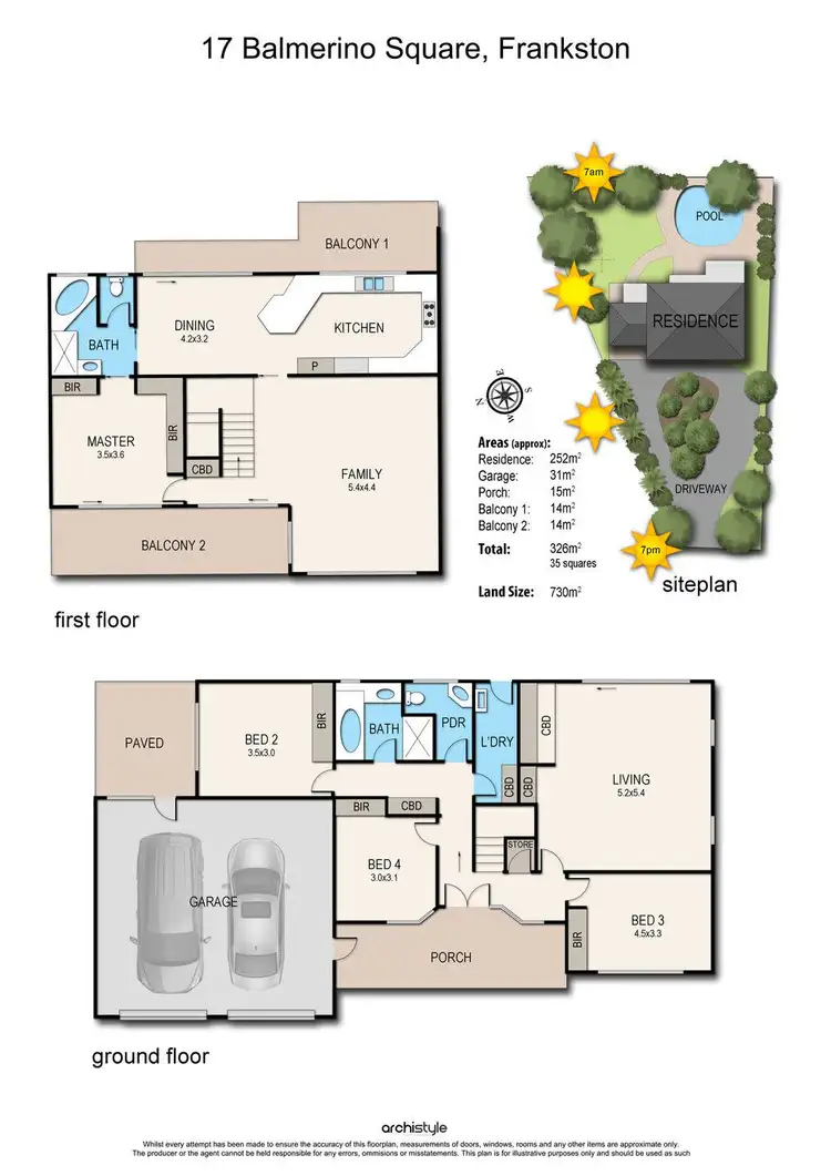 Floorplan of Homely house listing, 17 Balmerino Square, Frankston VIC 3199