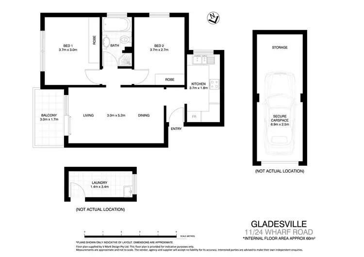 Floorplan of Homely apartment listing, 11/24-30 Wharf Road, Gladesville NSW 2111