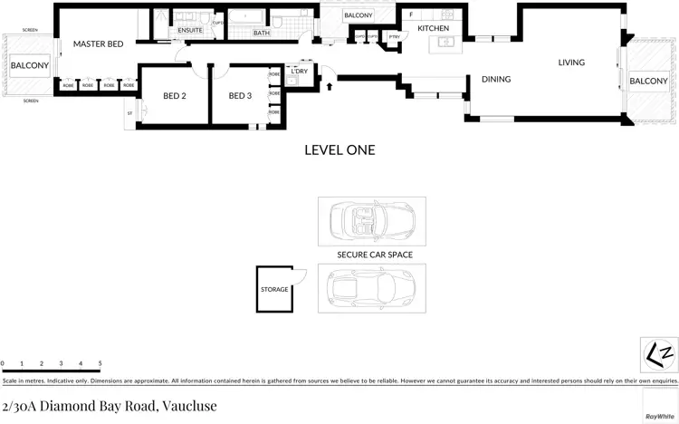 Floorplan of Homely apartment listing, 2/30A Diamond Bay Road, Vaucluse NSW 2030