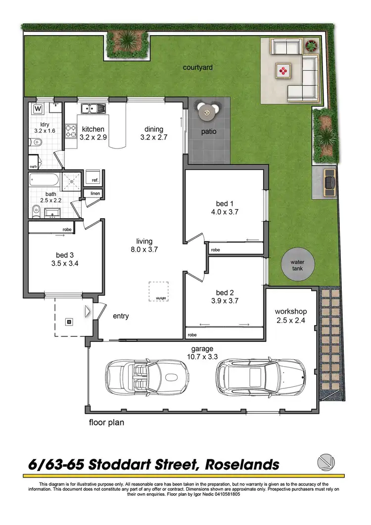 Floorplan of Homely villa listing, 6/63-65 Stoddart Street, Roselands NSW 2196