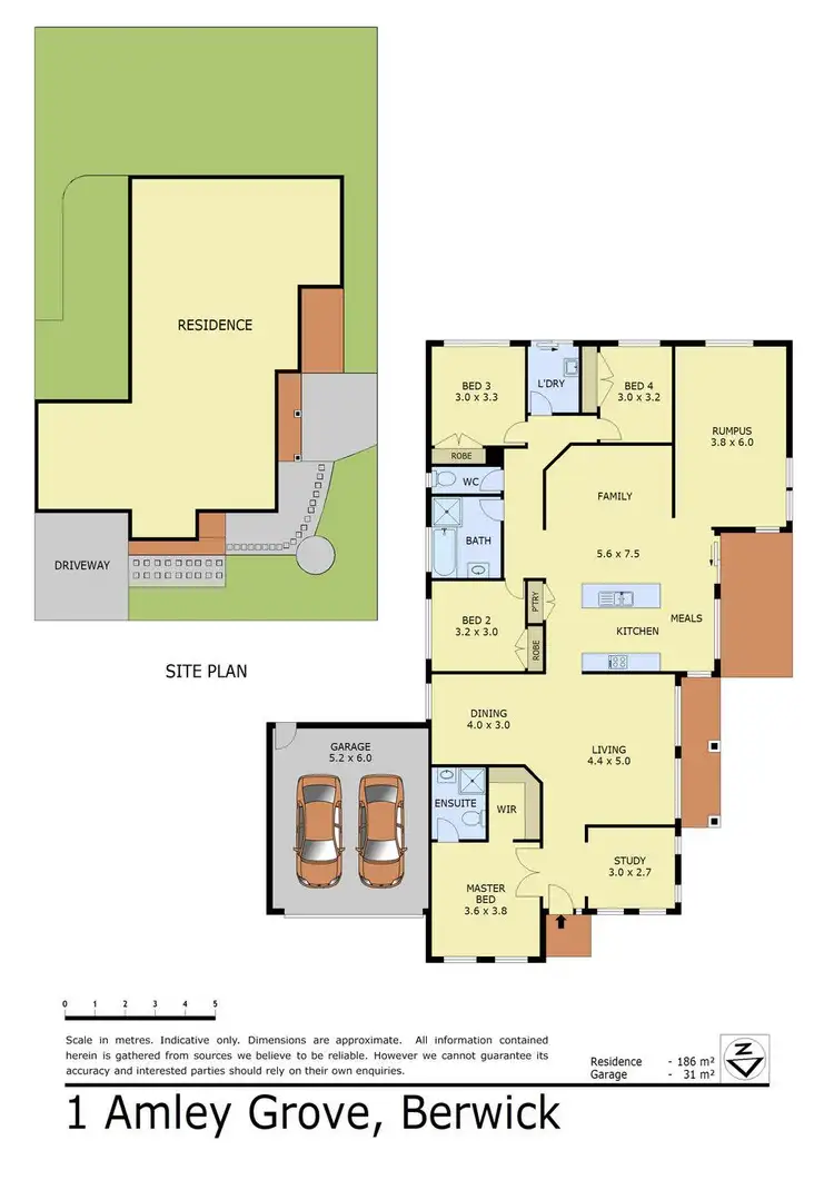 Floorplan of Homely house listing, 1 Amley Grove, Berwick VIC 3806