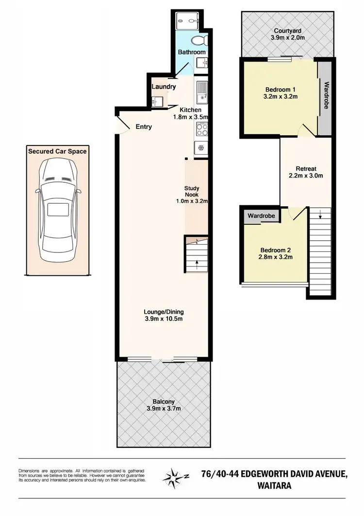 Floorplan of Homely apartment listing, 76/40-44 Edgeworth David Avenue, Waitara NSW 2077