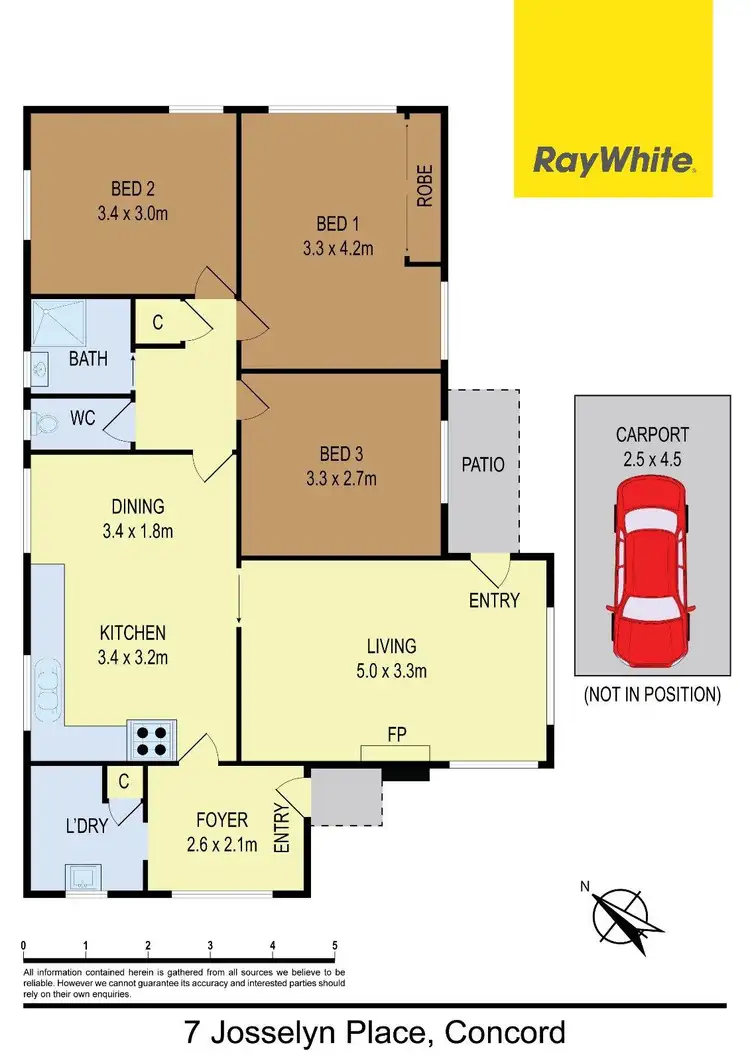 Floorplan of Homely house listing, 7 Josselyn Place, Concord NSW 2137