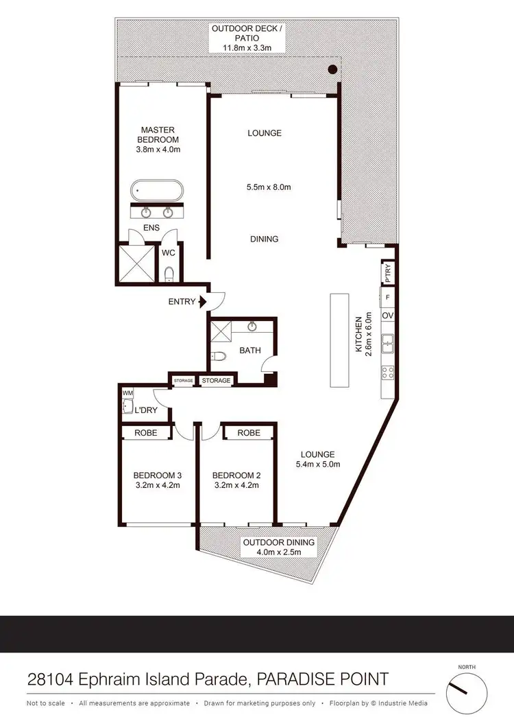 Floorplan of Homely apartment listing, 28104 Ephraim Island, Paradise Point QLD 4216