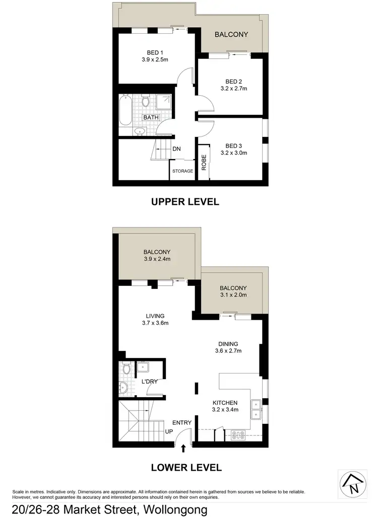Floorplan of Homely unit listing, 20/26-28 Market Street, Wollongong NSW 2500