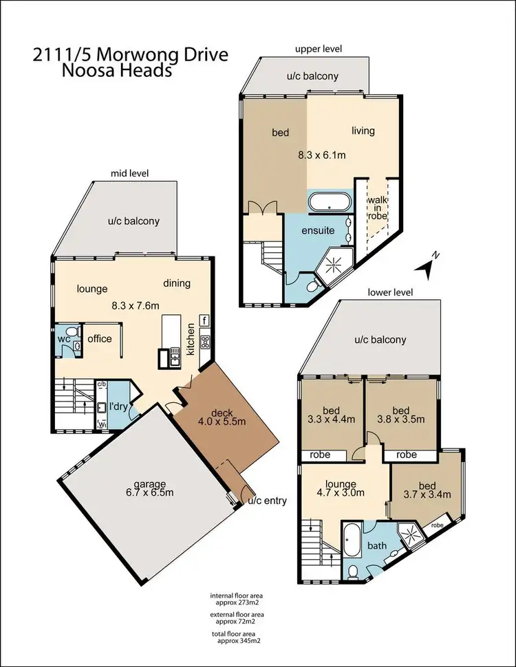 Floorplan of Homely apartment listing, Villa 2111 'Peppers Resort' /5 Morwong Drive, Noosa Heads QLD 4567