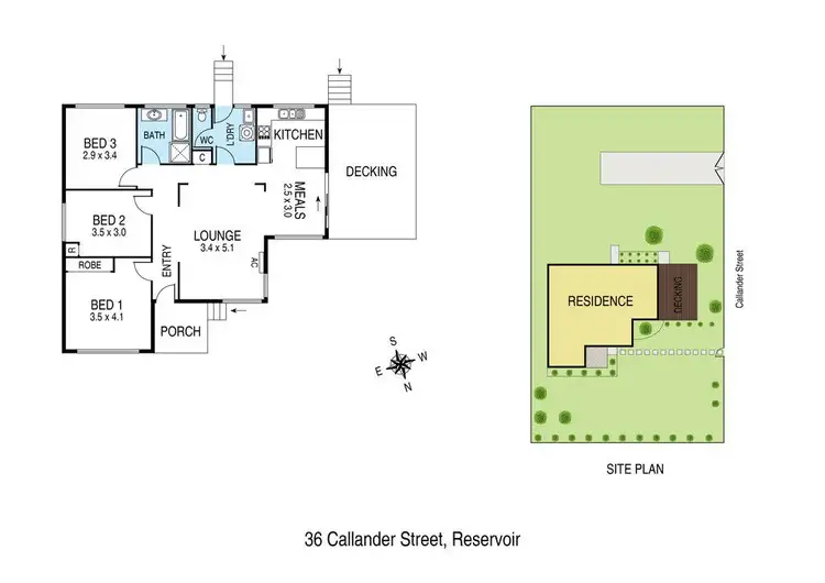Floorplan of Homely house listing, 36 Callander Street, Reservoir VIC 3073