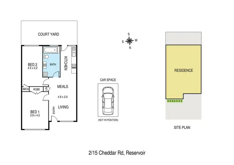 Floorplan of Homely unit listing, 2/15 Cheddar Road, Reservoir VIC 3073