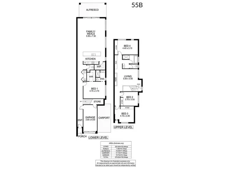 Floorplan of Homely house listing, 55B Bells Road, Glengowrie SA 5044