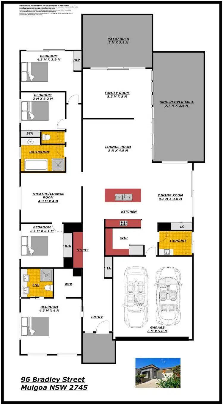 Floorplan of Homely house listing, 96 Bradley Street, Glenmore Park NSW 2745