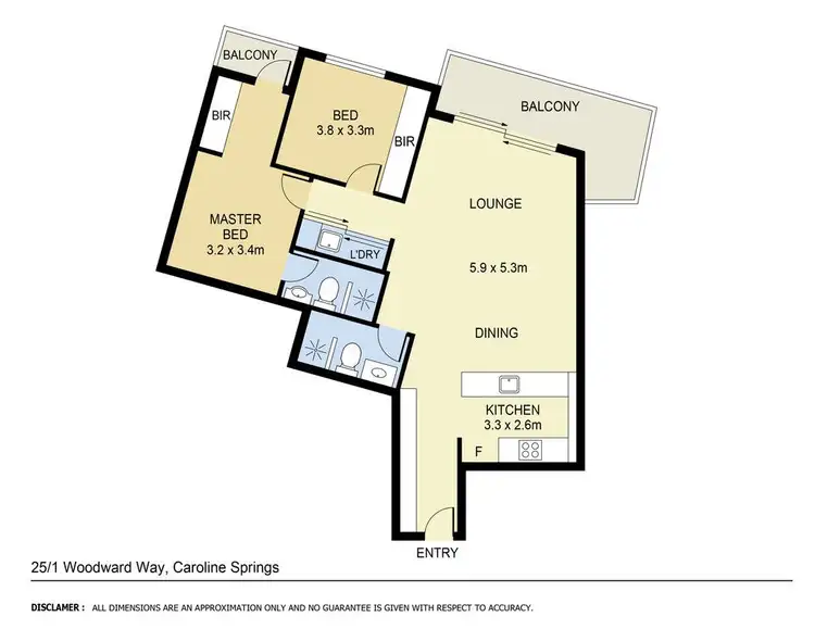 Floorplan of Homely apartment listing, 25/1 Woodward Way, Caroline Springs VIC 3023