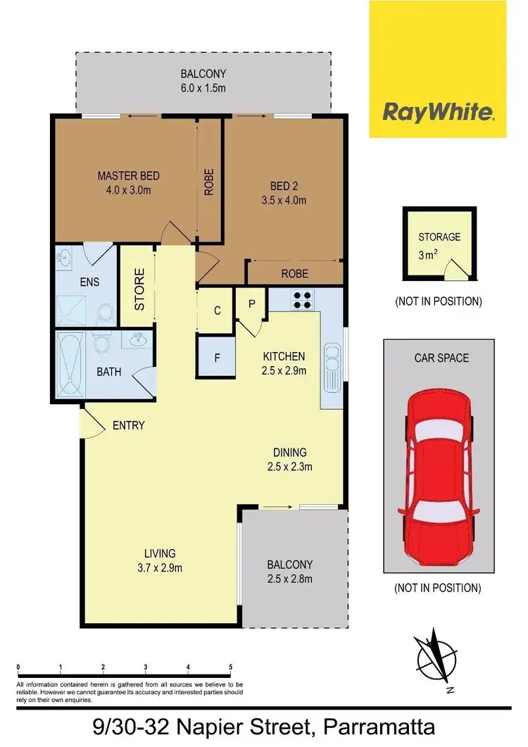 Floorplan of Homely unit listing, 9/30-32 Napier Street, Parramatta NSW 2150