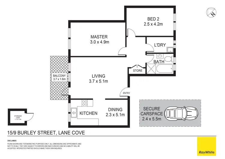 Floorplan of Homely apartment listing, 15/9 Burley Street, Lane Cove NSW 2066