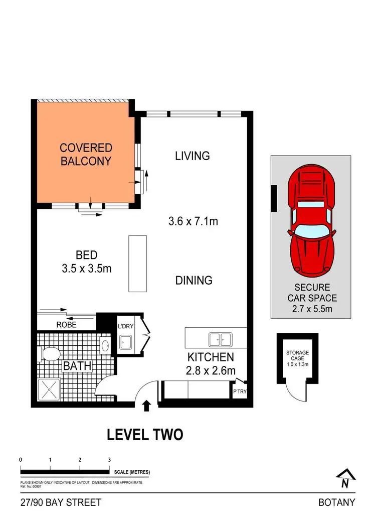 Floorplan of Homely apartment listing, 27/90 Bay Street, Botany NSW 2019