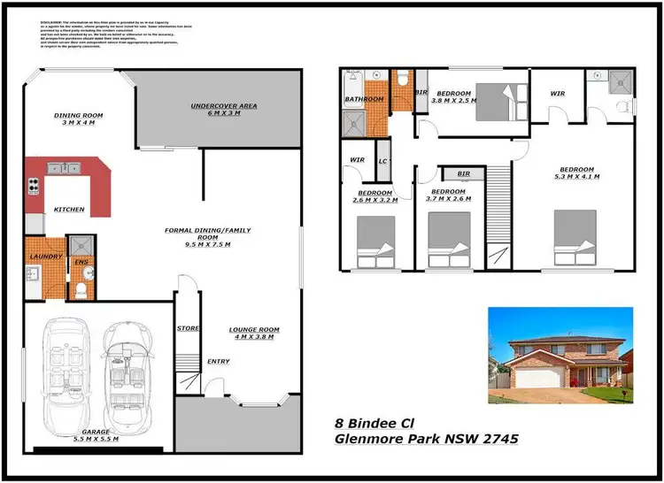Floorplan of Homely house listing, 8 Bindee Close, Glenmore Park NSW 2745