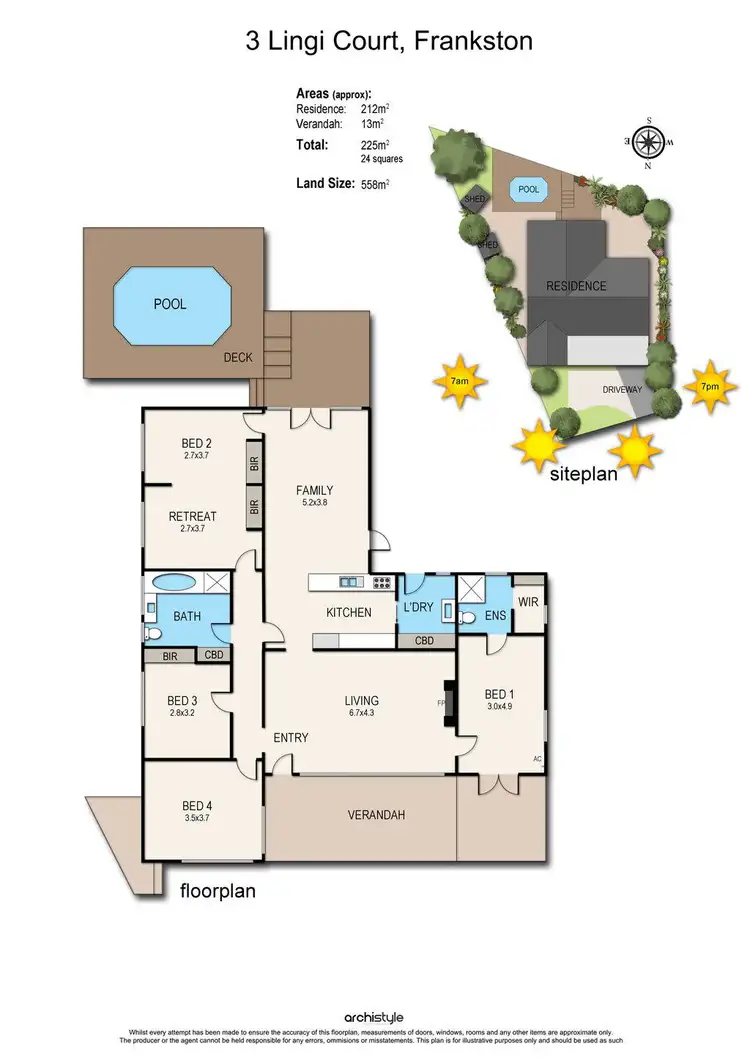 Floorplan of Homely house listing, 3 Lingi Court, Frankston VIC 3199