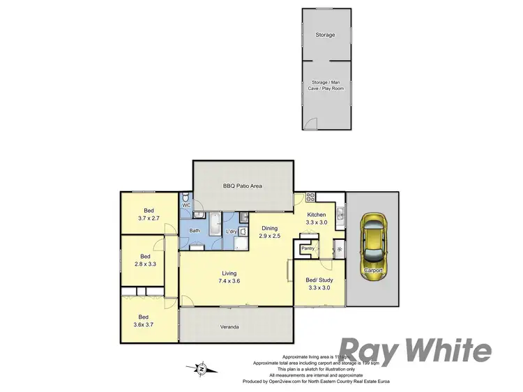Floorplan of Homely house listing, 51 Faithfull Street, Benalla VIC 3672
