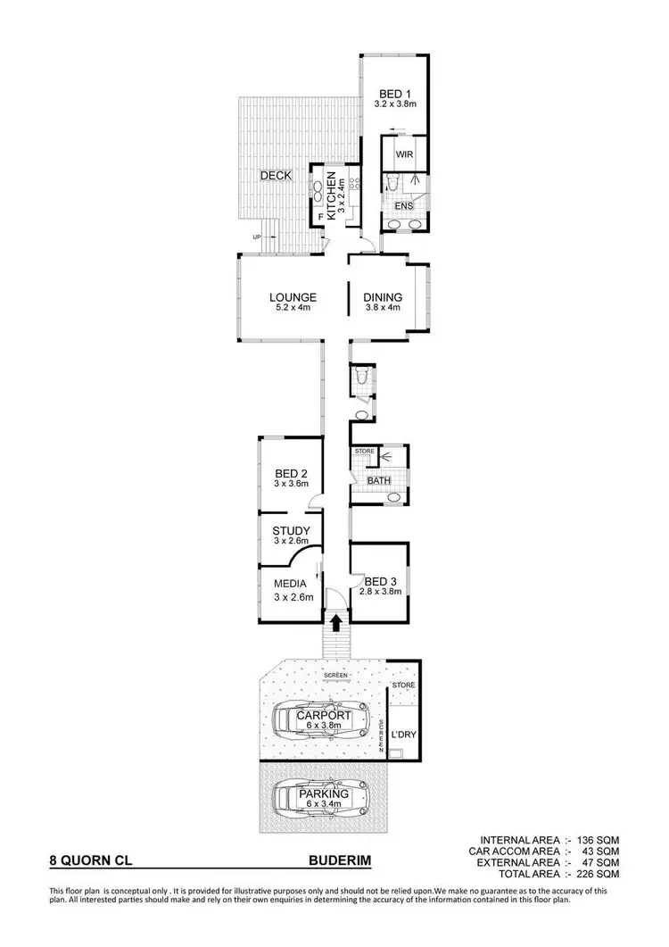 Floorplan of Homely house listing, 8 Quorn Close, Buderim QLD 4556