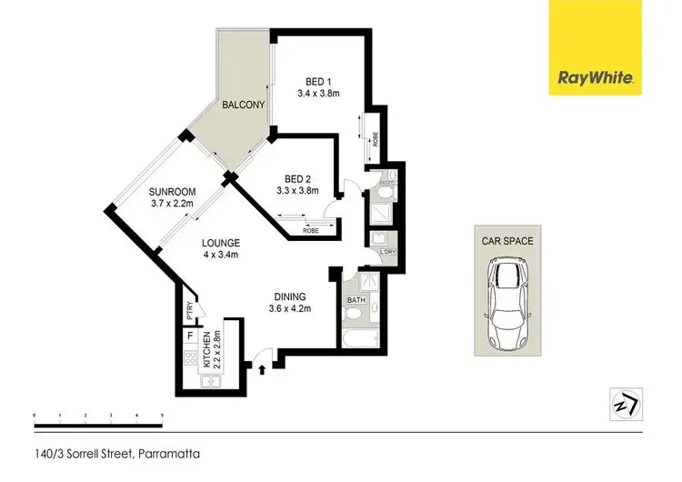 Floorplan of Homely apartment listing, 140/3 Sorrell Street, Parramatta NSW 2150