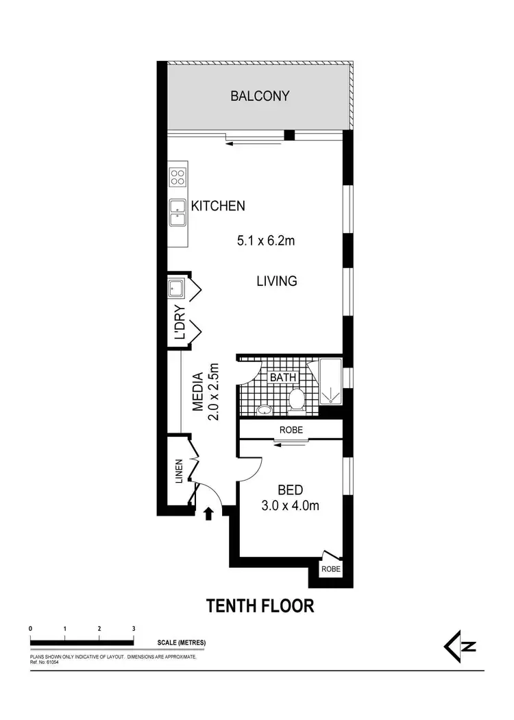 Floorplan of Homely apartment listing, 1045/8 Ascot Avenue, Zetland NSW 2017