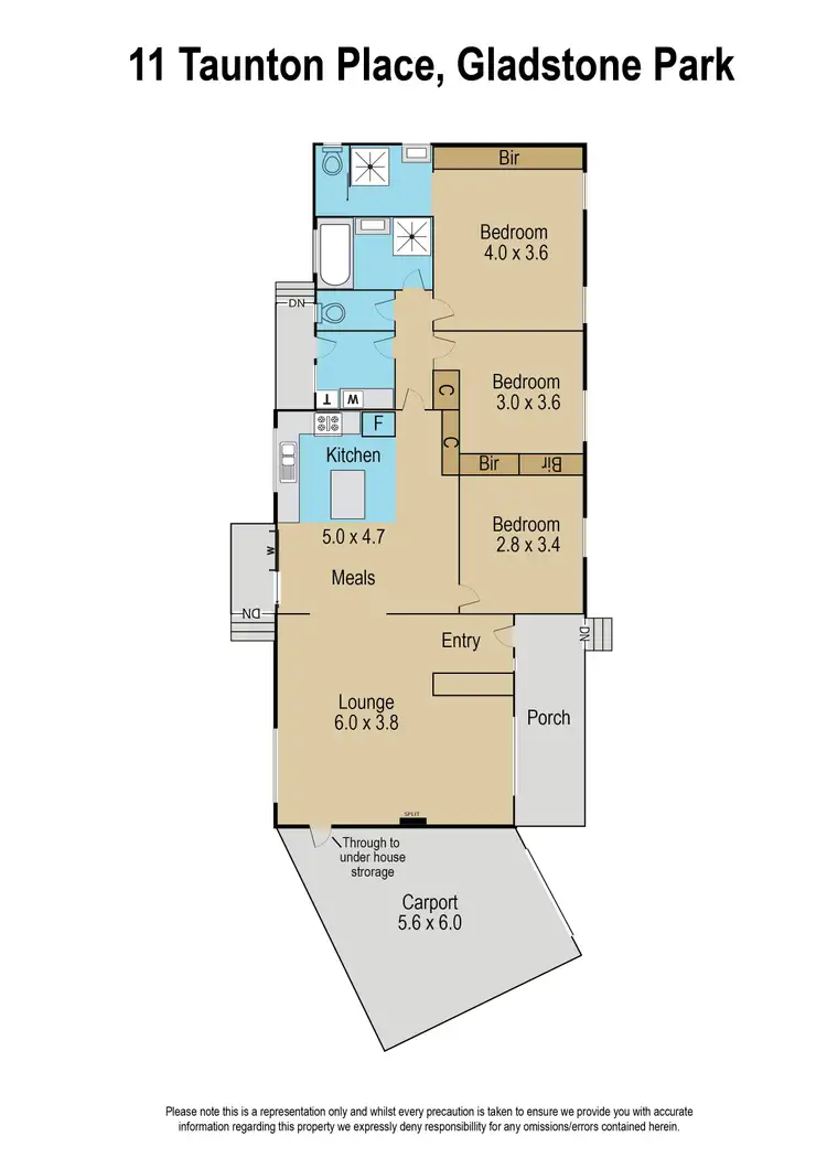 Floorplan of Homely house listing, 11 Taunton Place, Gladstone Park VIC 3043