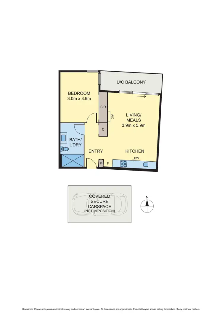 Floorplan of Homely apartment listing, 606/597 Sydney Road, Brunswick VIC 3056