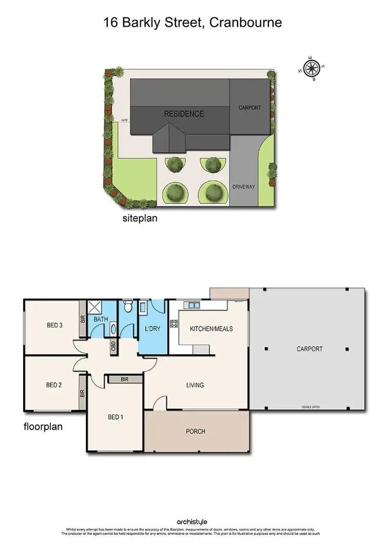 Floorplan of Homely house listing, 16 Barkly Street, Cranbourne VIC 3977