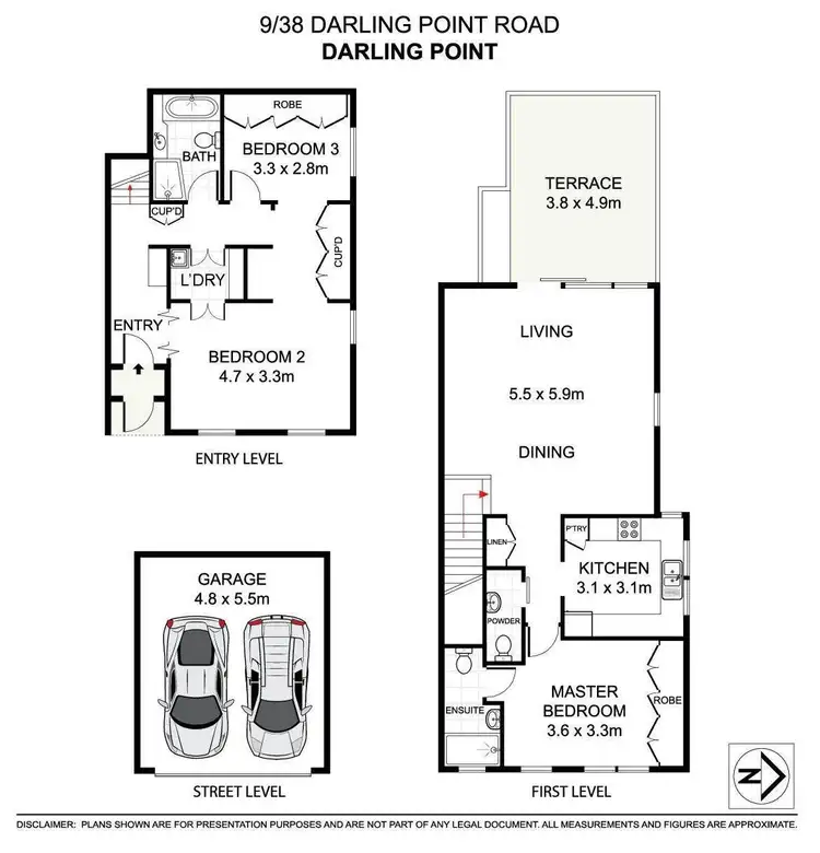 Floorplan of Homely apartment listing, 9/38 Darling Point Road, Darling Point NSW 2027