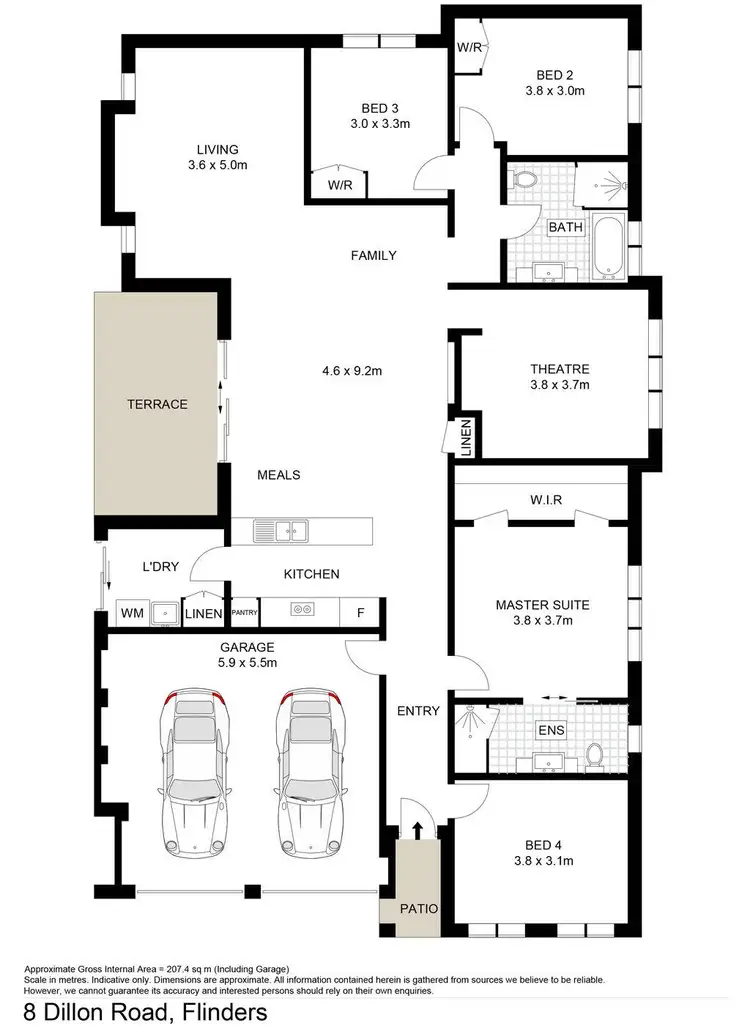 Floorplan of Homely house listing, 8 Dillon Road, Flinders NSW 2529