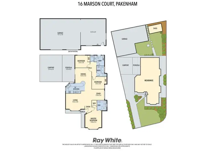 Floorplan of Homely house listing, 16 Marson Court, Pakenham VIC 3810