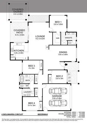 Floorplan of Homely house listing, 4 Bolwarra Ct., Beerwah QLD 4519