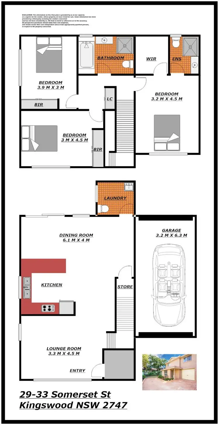 Floorplan of Homely townhouse listing, 7/29-31 Somerset Street, Kingswood NSW 2747