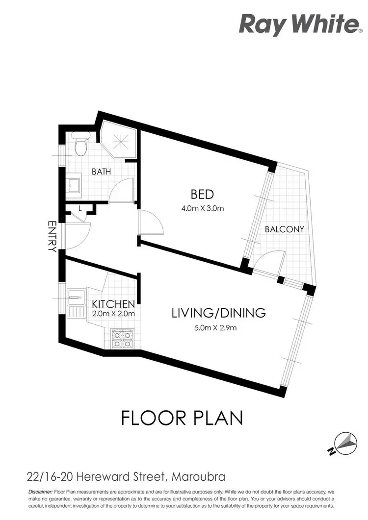 Floorplan of Homely unit listing, 22A/16-20 Hereward Street, Maroubra NSW 2035