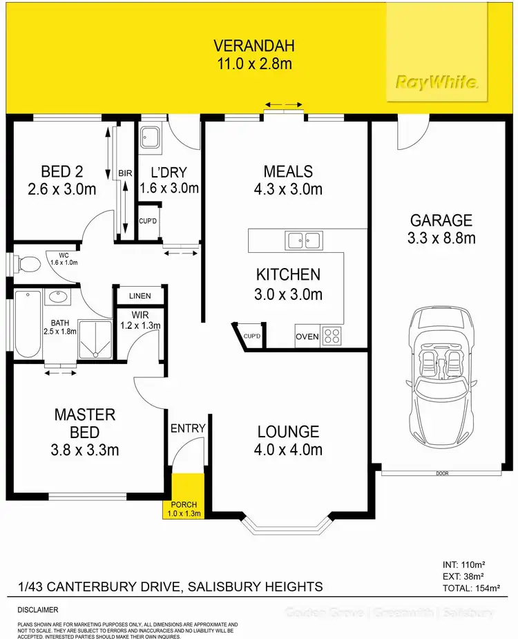 Floorplan of Homely house listing, 1/43 Canterbury Drive, Salisbury Heights SA 5109