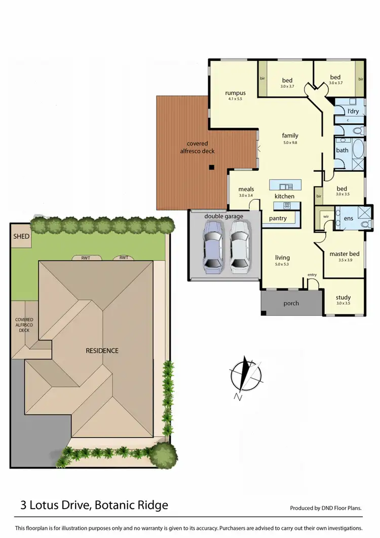 Floorplan of Homely house listing, 3 Lotus Drive, Botanic Ridge VIC 3977