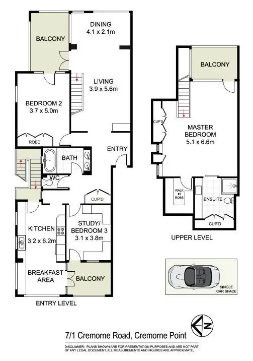 Floorplan of Homely apartment listing, 7/1 Cremorne Road, Cremorne Point NSW 2090