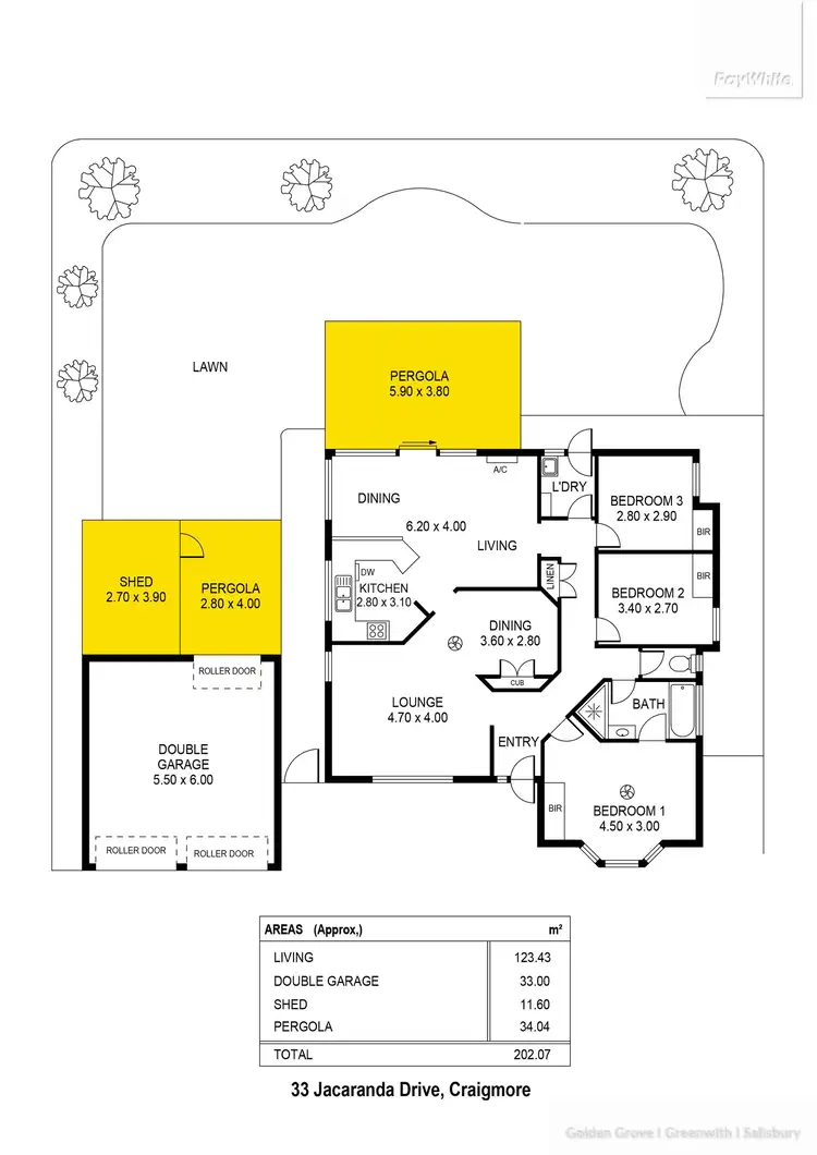 Floorplan of Homely house listing, 33 Jacaranda Drive, Craigmore SA 5114