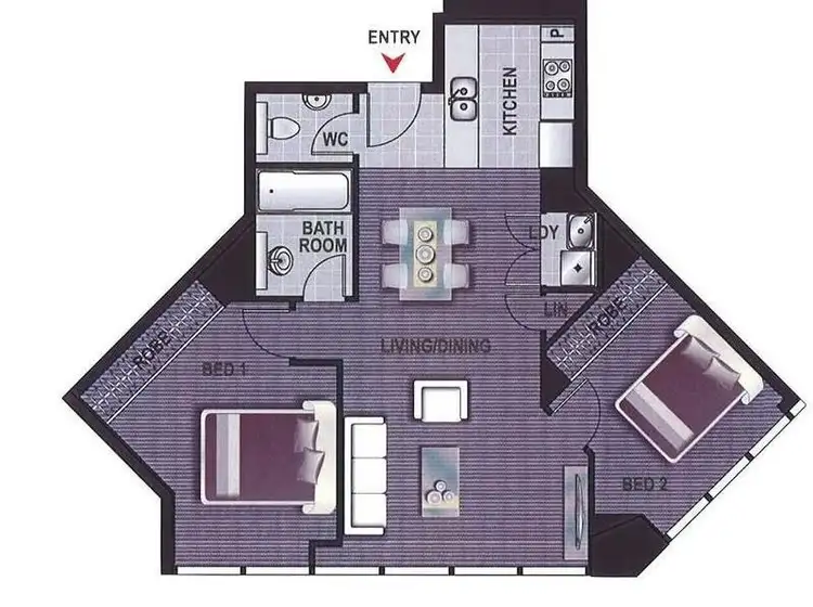 Floorplan of Homely apartment listing, 3108/43 Herschel Street, Brisbane QLD 4000