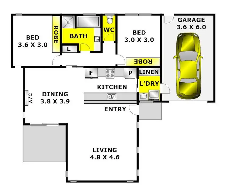 Floorplan of Homely unit listing, 3/2 Hamilton Court, Breakwater VIC 3219