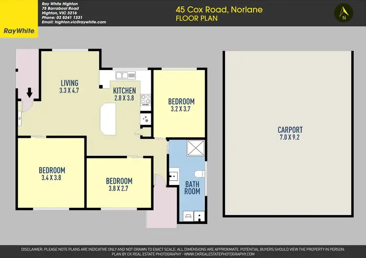 Floorplan of Homely house listing, 45 Cox Road, Norlane VIC 3214