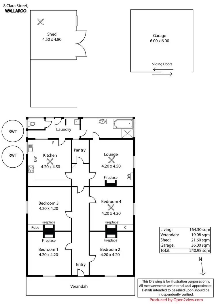 Floorplan of Homely house listing, 8 Clara Street, Wallaroo SA 5556