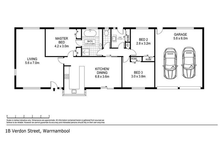 Floorplan of Homely house listing, 1B Verdon Street, Warrnambool VIC 3280