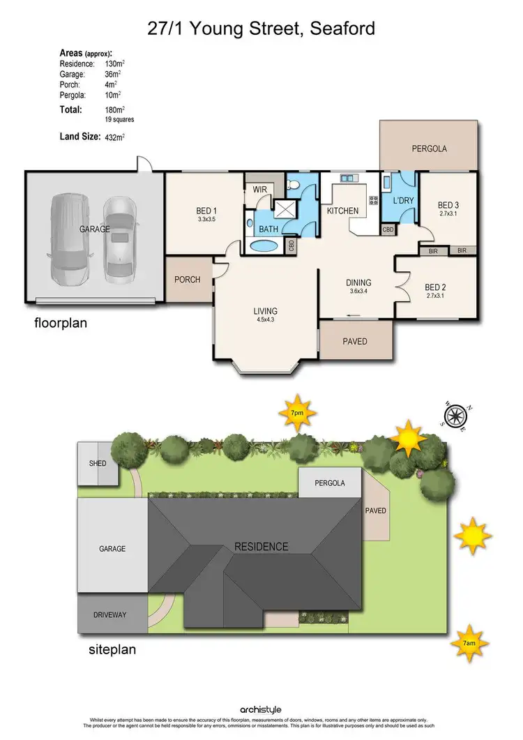 Floorplan of Homely unit listing, 27/1 Young Street, Seaford VIC 3198