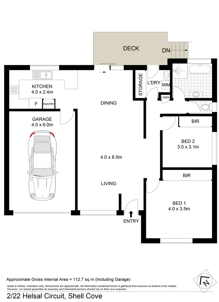 Floorplan of Homely villa listing, 2/22 Helsal Circuit, Shell Cove NSW 2529