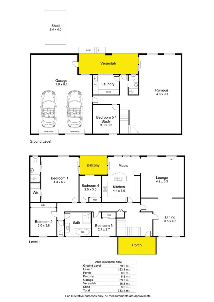 Floorplan of Homely house listing, 12 Ellerslie Drive, Rostrevor SA 5073