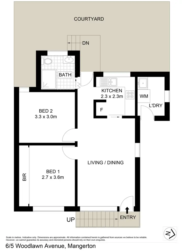Floorplan of Homely unit listing, 6/5 Woodlawn Avenue, Mangerton NSW 2500